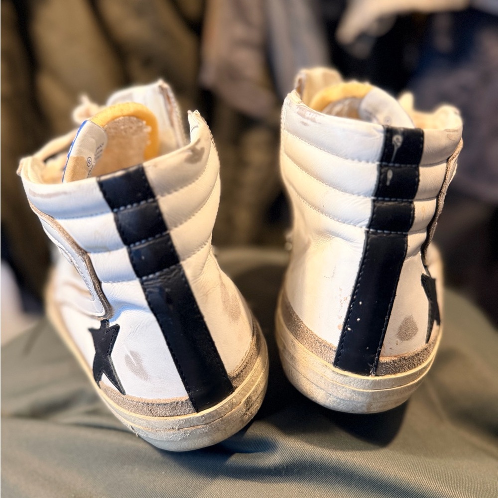 Golden Goose White and Beige Men's Sneakers - Picture 4 of 13